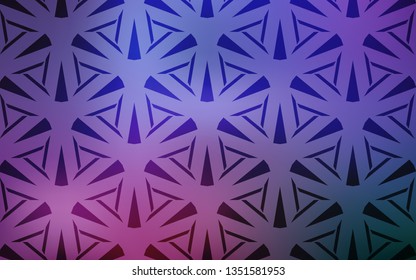 Light Purple, Pink vector background with polygonal style. Triangles on abstract background with colorful gradient. Pattern for booklets, leaflets