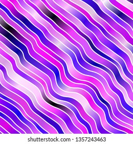Light Purple, Pink vector background with bows. Colorful illustration with curved lines. Smart design for your promotions.
