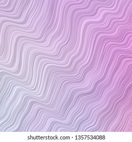 Light Purple, Pink vector background with wry lines. Colorful geometric sample with gradient curves.  Template for your UI design.