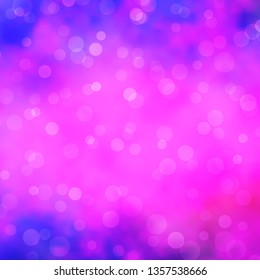 Light Purple, Pink vector background with circles. Abstract decorative design in gradient style with bubbles. Design for posters, banners.