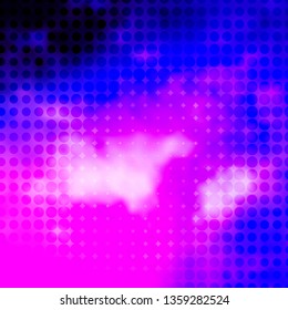 Light Purple, Pink vector background with circles. Abstract decorative design in gradient style with bubbles. New template for your brand book.
