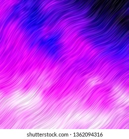 Light Purple, Pink vector background with bent lines. Gradient illustration in simple style with bows. Pattern for websites, landing pages.