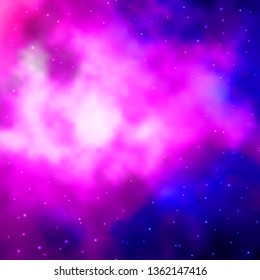 Light Purple, Pink vector background with colorful stars. Shining colorful illustration with small and big stars. Pattern for wrapping gifts.