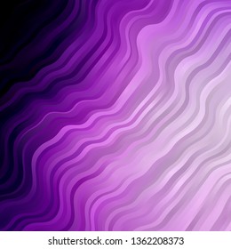 Light Purple, Pink vector background with lines. Abstract illustration with gradient bows. Pattern for busines booklets, leaflets