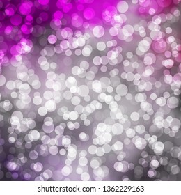 Light Purple, Pink vector background with circles. Abstract illustration with colorful spots in nature style. Design for posters, banners.