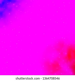 Light Purple, Pink vector background with small and big stars. Decorative illustration with stars on abstract template. Design for your business promotion.