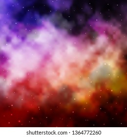 Light Purple, Pink vector background with colorful stars. Decorative illustration with stars on abstract template. Pattern for websites, landing pages.