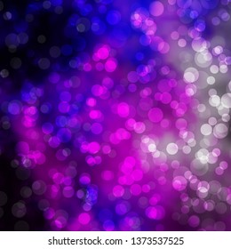 Light Purple, Pink vector background with circles. Colorful illustration with gradient dots in nature style. Pattern for websites, landing pages.