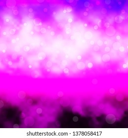 Light Purple, Pink vector background with circles. Colorful illustration with gradient dots in nature style. Design for your commercials.