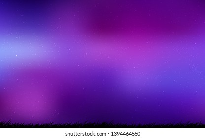 Light Purple, Pink vector background with astronomical stars. Blurred decorative design in simple style with galaxy stars. Pattern for astrology websites.