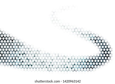 Light Purple, Pink vector background with hexagons. Glitter abstract illustration in hexagonal style. Design for your business advert.