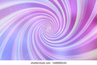 Light Purple, Pink vector background with astronomical stars. Shining illustration with sky stars on abstract template. Best design for your ad, poster, banner.