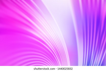 Light Purple, Pink vector background with bent lines. Colorful illustration in simple style with gradient. A completely new template for your design.