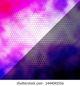 Light Purple, Pink vector background with circles. Glitter abstract illustration with colorful drops. Design for your commercials.