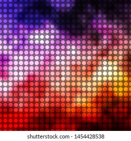 Light Purple, Pink vector background with circles. Glitter abstract illustration with colorful drops. Design for your commercials.