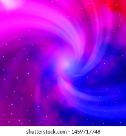 Light Purple, Pink vector background with small and big stars. Modern geometric abstract illustration with stars. Theme for cell phones.