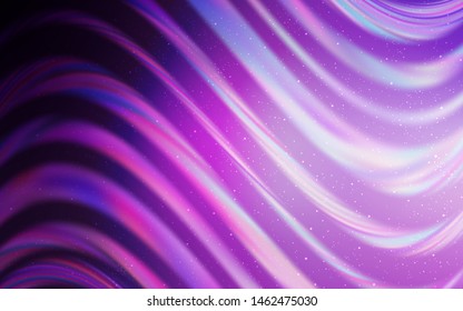 Light Purple, Pink vector background with galaxy stars. Blurred decorative design in simple style with galaxy stars. Best design for your ad, poster, banner.
