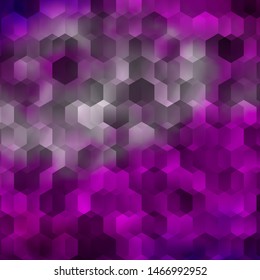 Light Purple, Pink vector background with hexagons. Illustration with set of colorful hexagons. Pattern for texture of wallpapers.
