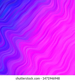 Light Purple, Pink vector background with bows. Colorful illustration in abstract style with bent lines. Smart design for your promotions.