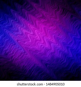 Light Purple, Pink vector background with curves. Abstract illustration with bandy gradient lines. Pattern for busines booklets, leaflets