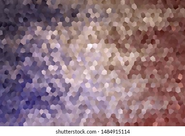 Light Purple, Pink vector background with set of hexagons. Abstract illustration with colorful hexagons. New template for your brand book.