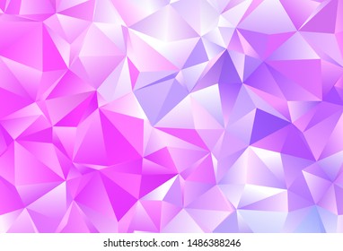 Light Purple, Pink vector background with triangles. Illustration with set of colorful triangles. Modern template for landing page.