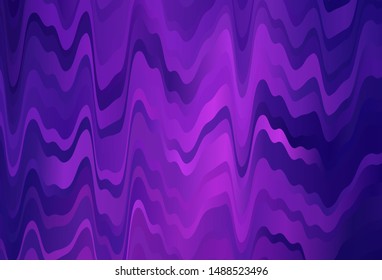 Light Purple, Pink vector background with curved lines. Colorful illustration in simple style with gradient. A completely new design for your business.