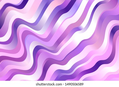 Light Purple, Pink vector background with bent lines. Geometric illustration in abstract style with gradient.  A completely new design for your business.