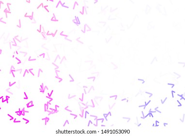 Light Purple, Pink vector background with wry lines. Brand new colorful illustration in simple style. New composition for your brand book.