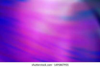 Light Purple, Pink vector background with curved lines. Colorful geometric sample with gradient lines.  Abstract design for your web site.