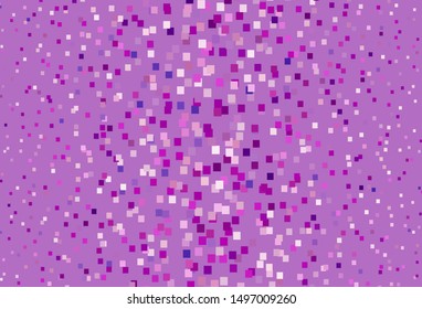 Light Purple, Pink vector background in polygonal style. Glitter abstract illustration with rectangular shapes. Modern template for your landing page.
