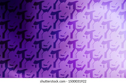 Light Purple, Pink vector background with curved lines. A circumflex abstract illustration with gradient. Colorful wave pattern for your design.