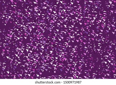 Light Purple, Pink vector background with triangles. Modern abstract illustration with colorful triangles. Best design for poster, banner.