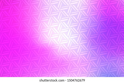 Light Purple, Pink vector background with triangles. Triangles on abstract background with colorful gradient. Pattern can be used for websites.