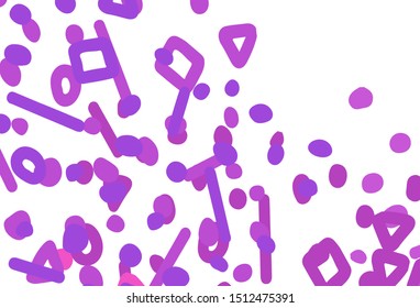 Light Purple, Pink vector background with abstract shapes. Decorative design in abstract style with random forms. Best smart design for your business.