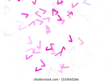 Light Purple, Pink vector background with bent lines. Geometric illustration in abstract style with gradient.  A completely new design for your business.