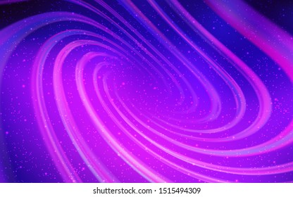 Light Purple, Pink vector background with astronomical stars. Shining illustration with sky stars on abstract template. Smart design for your business advert.
