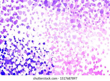 Light Purple, Pink vector background with abstract shapes. Simple colorful illustration with abstract gradient shapes. Best smart design for your business.