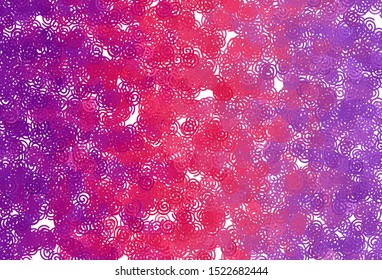 Light Purple, Pink vector background with lines. Modern gradient abstract illustration with bandy lines. Template for cell phone screens.