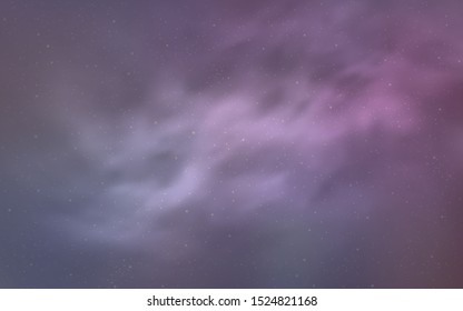 Light Purple, Pink vector background with galaxy stars. Space stars on blurred abstract background with gradient. Smart design for your business advert.