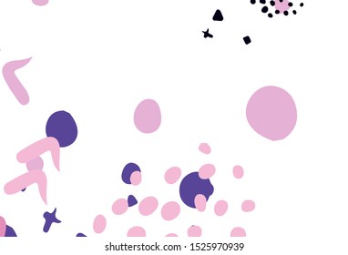 Light Purple, Pink vector background with abstract shapes. Illustration with colorful gradient shapes in abstract style. Elegant design for wallpapers.