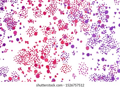 Light Purple, Pink vector background with abstract shapes. Decorative design in abstract style with random forms. Best smart design for your business.