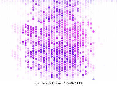 Light Purple, Pink vector background with bubbles. Glitter abstract illustration with blurred drops of rain. Design for poster, banner of websites.