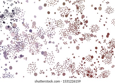 Light Purple, Pink vector background with abstract shapes. Colorful chaotic forms with gradient in modern style. Simple design for your web site.