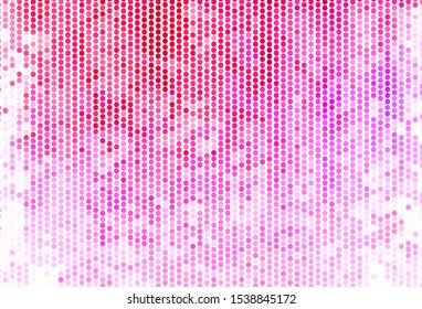 Light Purple, Pink vector background with spots. Abstract illustration with colored bubbles in nature style. Pattern for futuristic ad, booklets.