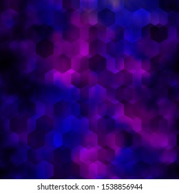 Light Purple, Pink vector background with hexagons. Illustration with set of colorful hexagons. New template for your brand book.