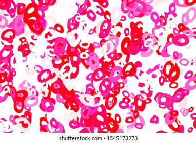 Light Purple, Pink vector background with bubbles. Modern abstract illustration with colorful water drops. Completely new template for your brand book.