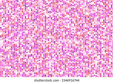 Light Purple, Pink vector background with bubbles. Beautiful colored illustration with blurred circles in nature style. Pattern for ads, leaflets.
