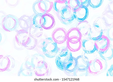 Light Purple, Pink vector background with bubbles. Blurred bubbles on abstract background with colorful gradient. Design for your business advert.