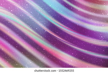 Light Purple, Pink vector background with astronomical stars. Shining colored illustration with bright astronomical stars. Pattern for astrology websites.